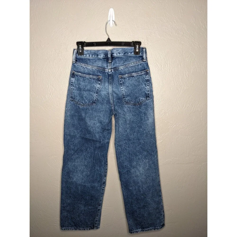GAP Teen Boys 12 Medium Wash Destroyed Organic Cotton '90s Loose Jeans